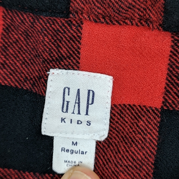 Gap Kids Buffalo Plaid Shirt Boy's M Regular - Picture 6 of 7